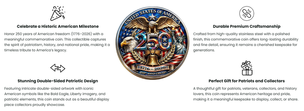 🔥Last Day 50% OFF🔥America 250 Years Commemorative Coin